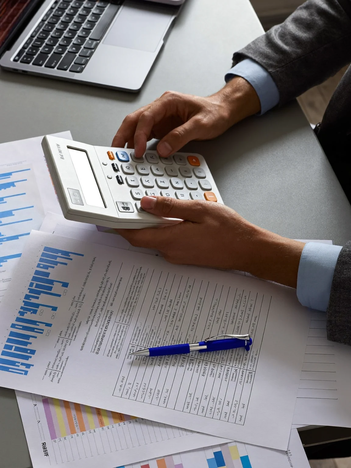 Illustration générée mettant en scène des détails de documents et d'outils de gestion.